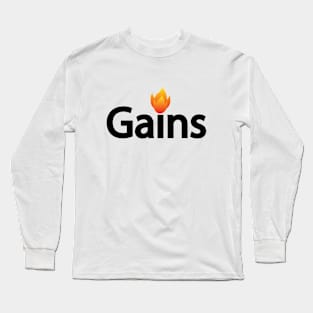 Gains typography design Long Sleeve T-Shirt